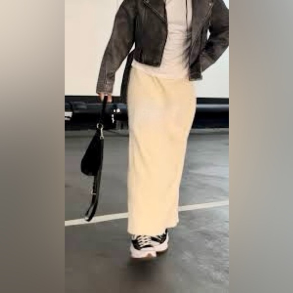 Wear it to Heart Chic Comfy Cream Maxi Skirt